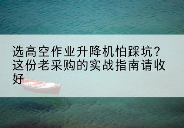 新野高空作业升降机厂家推荐-选高空作业升降机怕踩坑？这份老采购的实战指南请收好